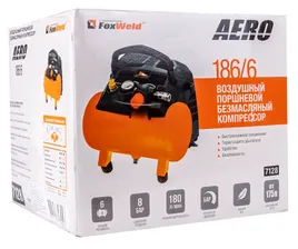 Компрессор безмасляный Foxweld AERO 186/6 (1.2 кВт)