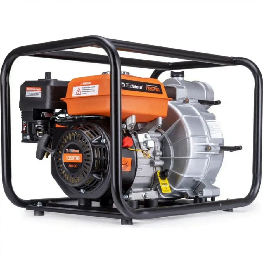 Бензиновая мотопомпа для грязной воды Foxweld 1350T80-0