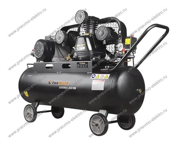 Компрессор поршневой воздушный 480 л/мин FoxWeld Aeromax 480/100