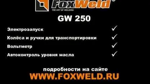 Old video Foxweld GW250   бензиновый сварочный агрегат